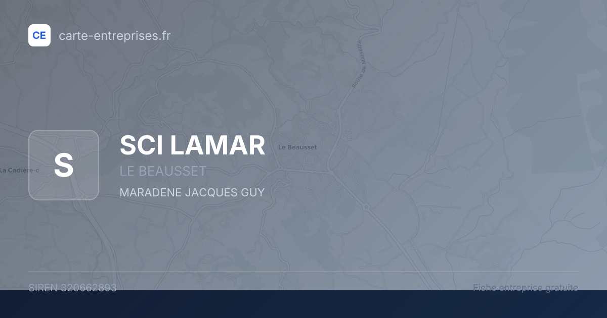 SCI LAMAR — 320662893 — fiche entreprise