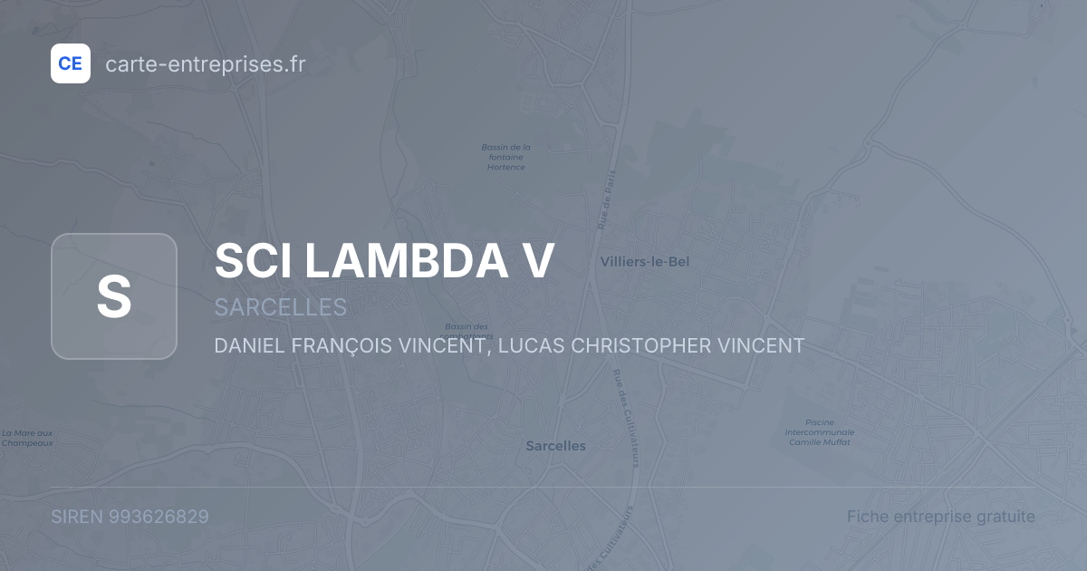 SCI LAMBDA V — 993626829 — fiche entreprise