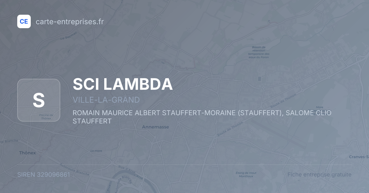SCI LAMBDA — 329096861 — fiche entreprise