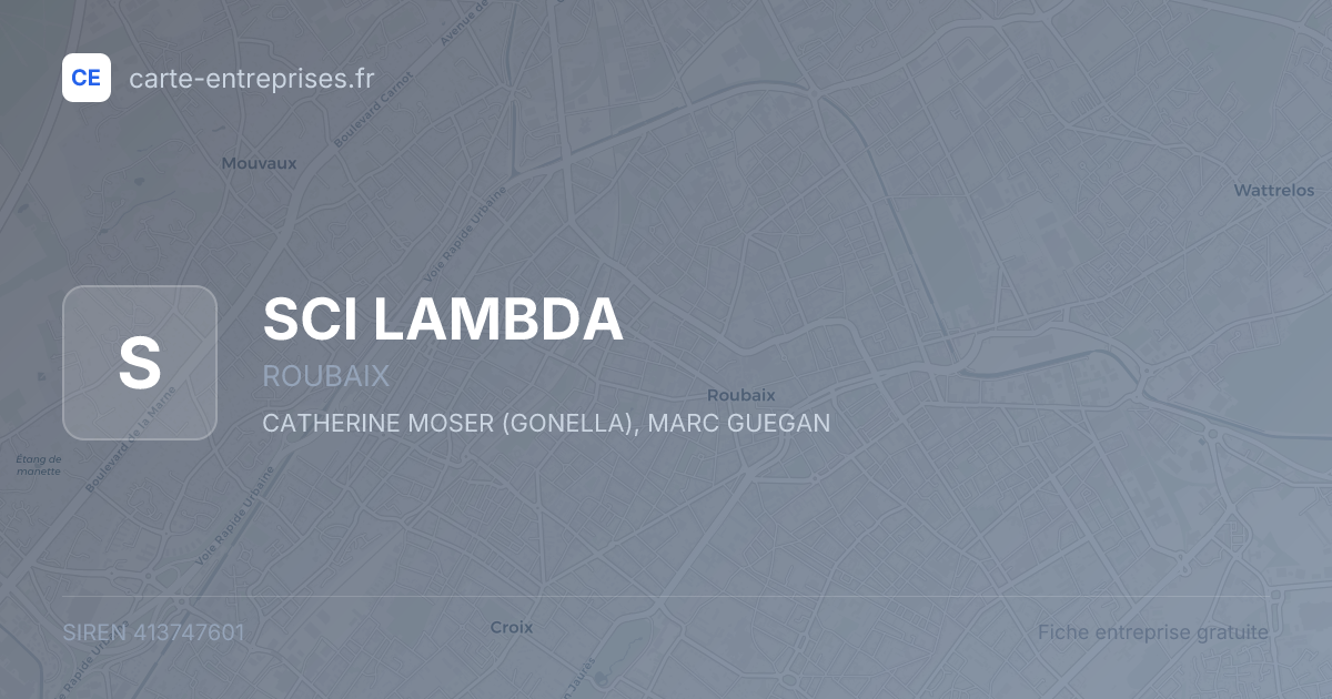 SCI LAMBDA — 413747601 — fiche entreprise