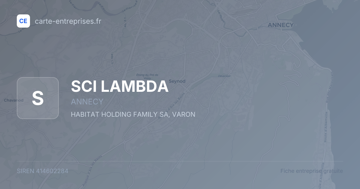 SCI LAMBDA — 414602284 — fiche entreprise
