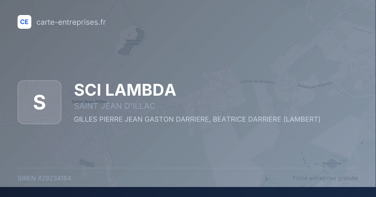 SCI LAMBDA — 429234164 — fiche entreprise