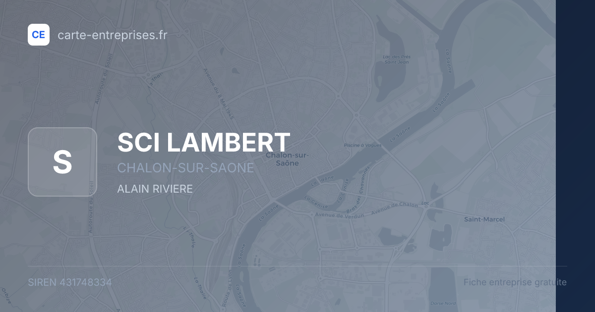 SCI LAMBERT — 431748334 — fiche entreprise