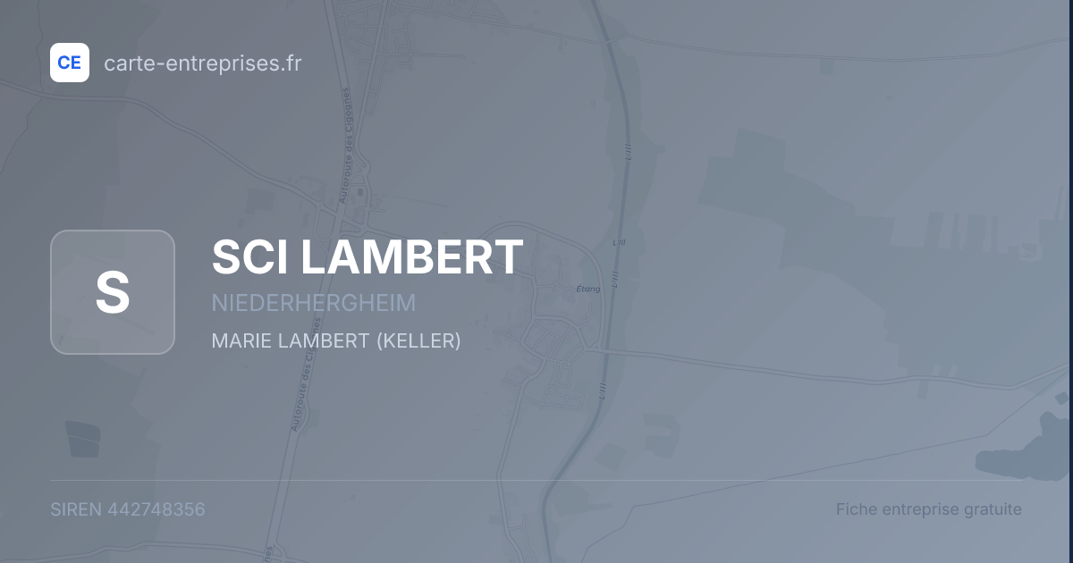 SCI LAMBERT — 442748356 — fiche entreprise