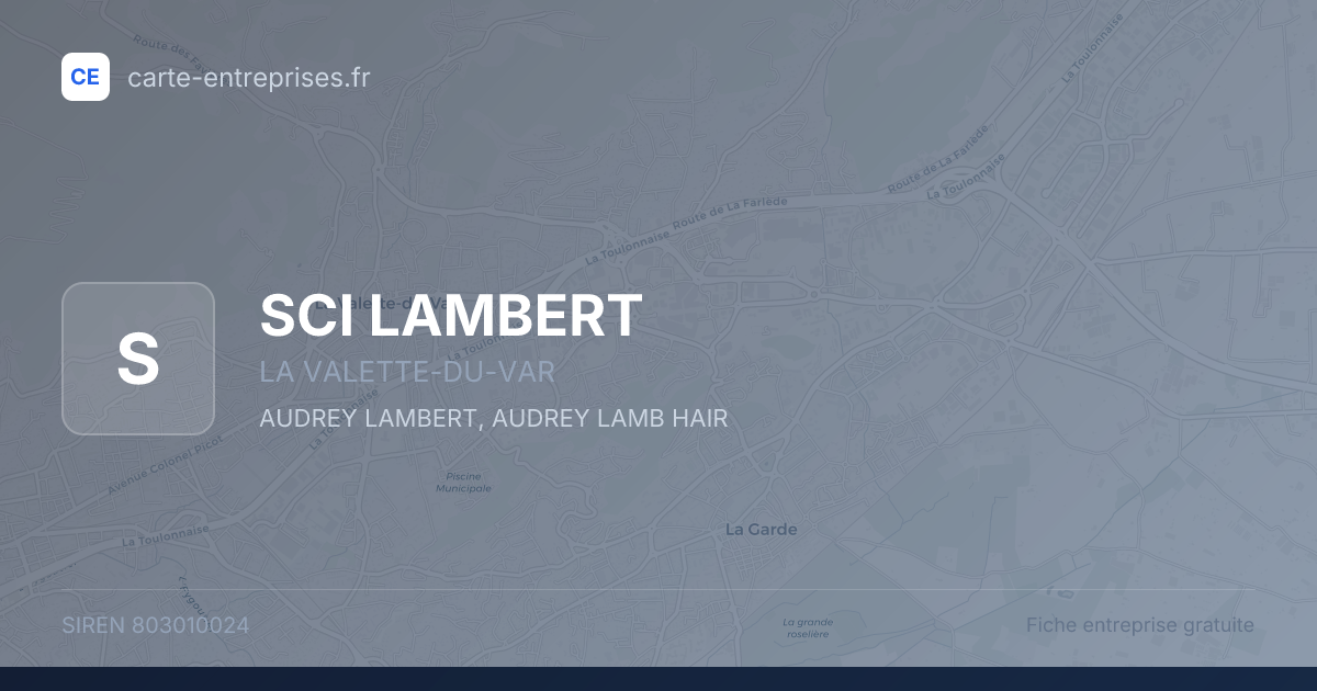 SCI LAMBERT — 803010024 — fiche entreprise