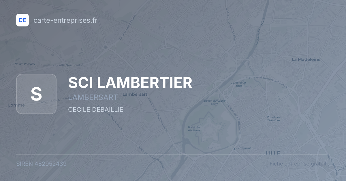 SCI LAMBERTIER — 482952439 — fiche entreprise