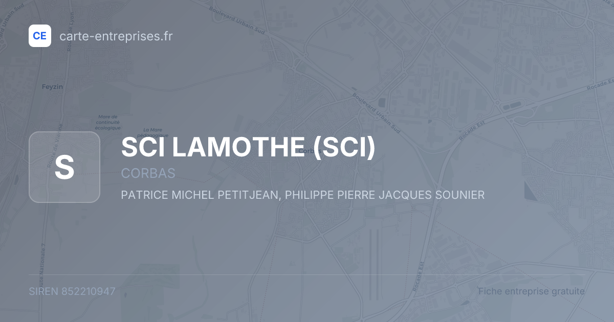 SCI LAMOTHE (SCI) — 852210947 — fiche entreprise