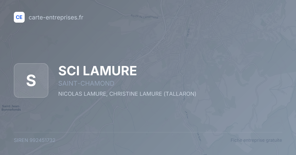 SCI LAMURE — 992451732 — fiche entreprise