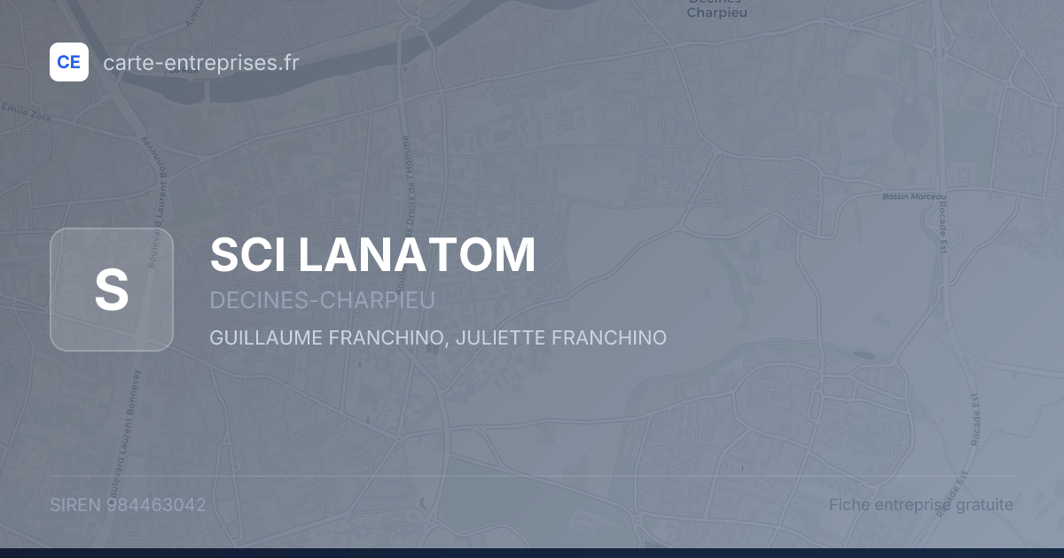 SCI LANATOM — 984463042 — fiche entreprise