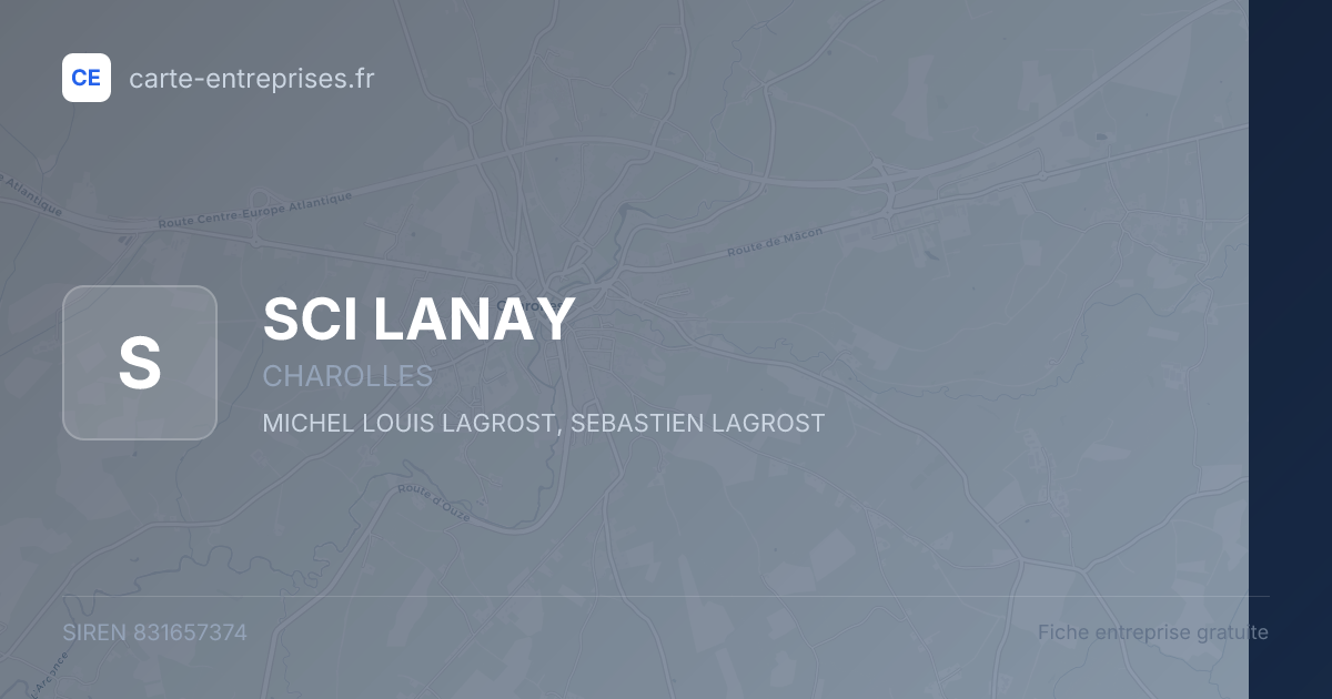 SCI LANAY — 831657374 — fiche entreprise