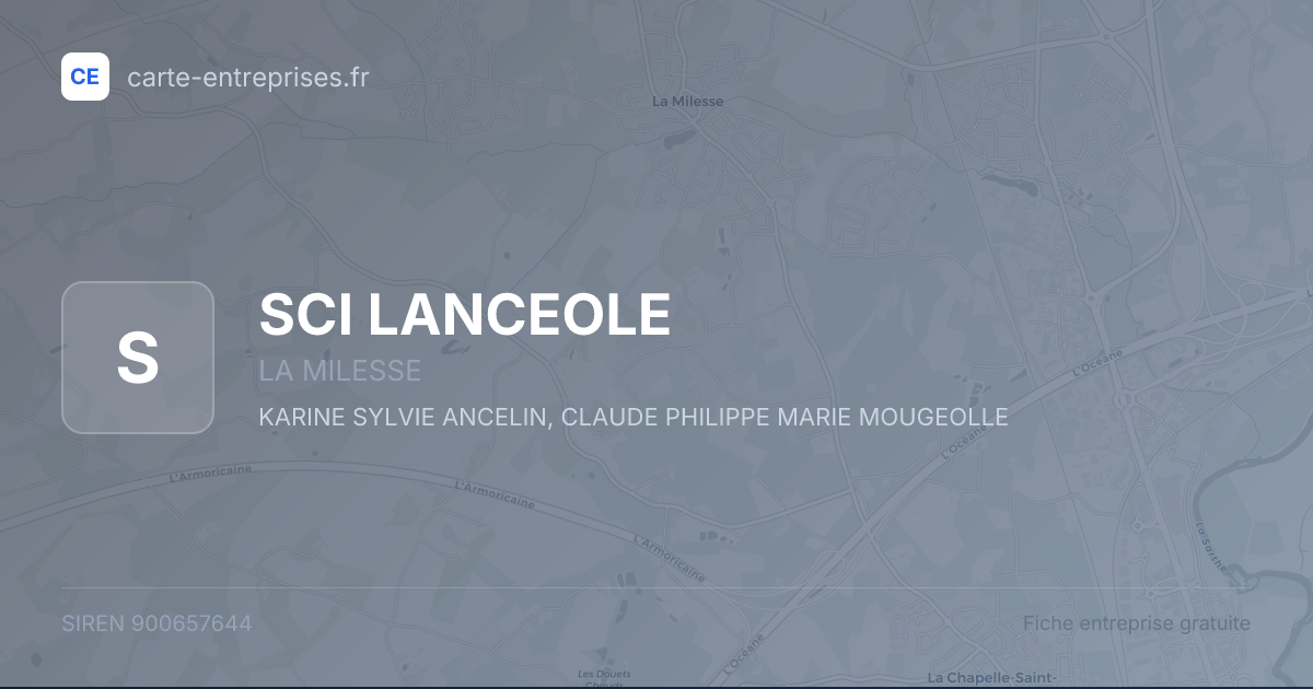 SCI LANCEOLE — 900657644 — fiche entreprise