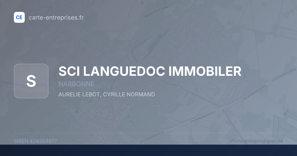 SCI LANGUEDOC IMMOBILER — 424364677 — fiche entreprise