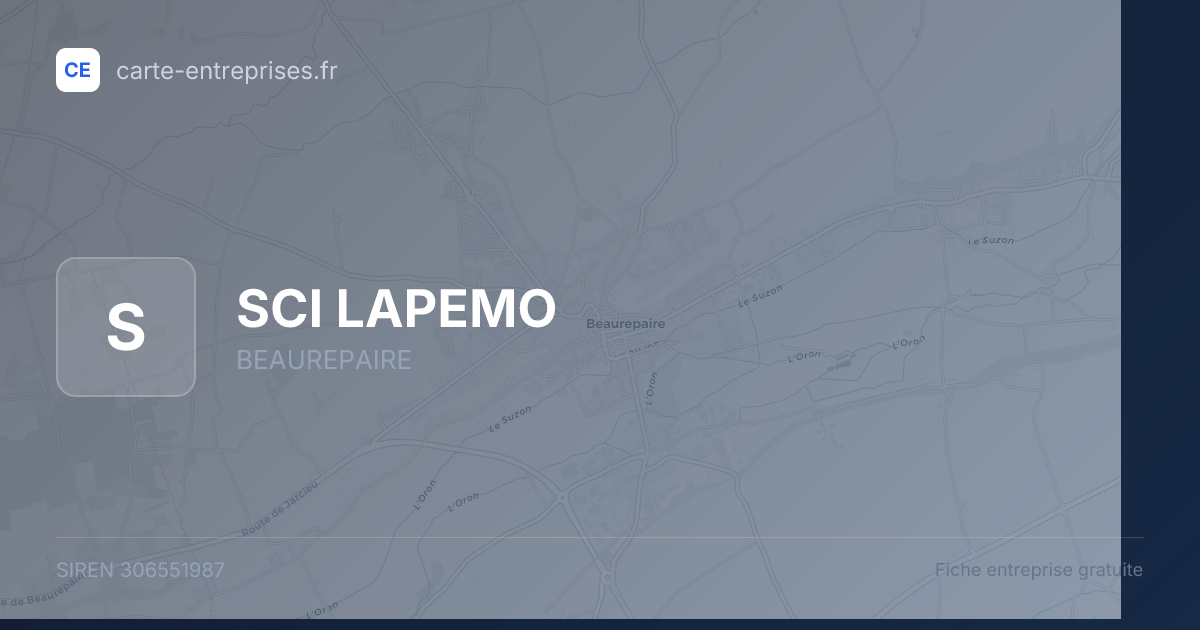 SCI LAPEMO — 306551987 — fiche entreprise
