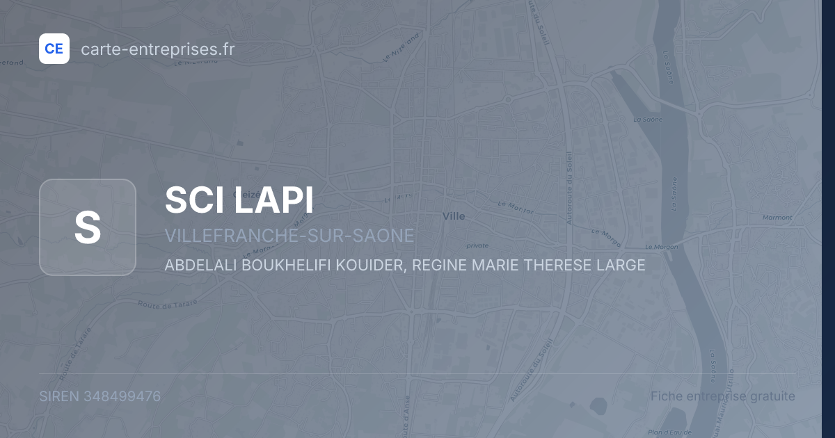 SCI LAPI — 348499476 — fiche entreprise