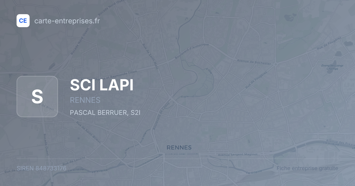 SCI LAPI — 848733176 — fiche entreprise