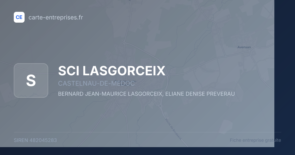 SCI LASGORCEIX — 482045283 — fiche entreprise