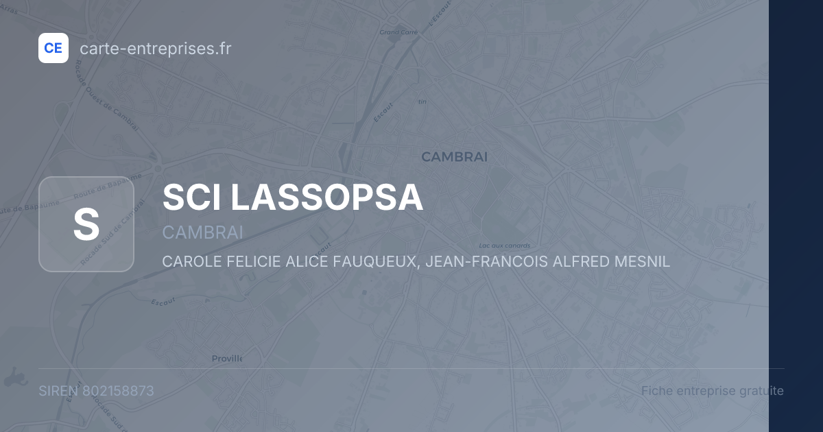 SCI LASSOPSA — 802158873 — fiche entreprise