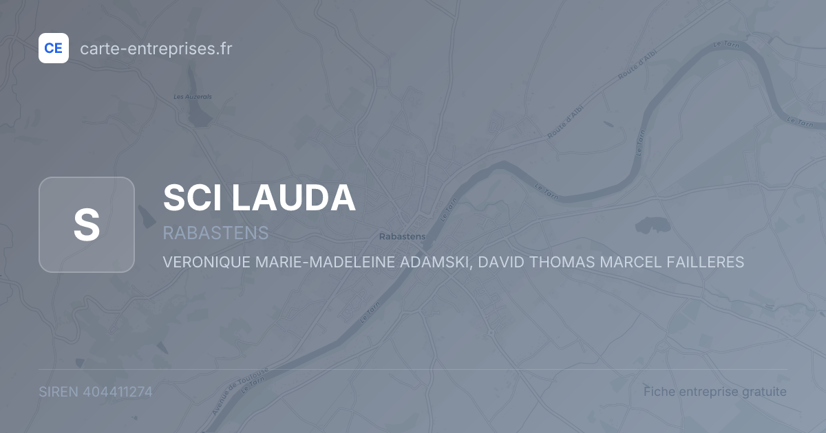 SCI LAUDA — 404411274 — fiche entreprise