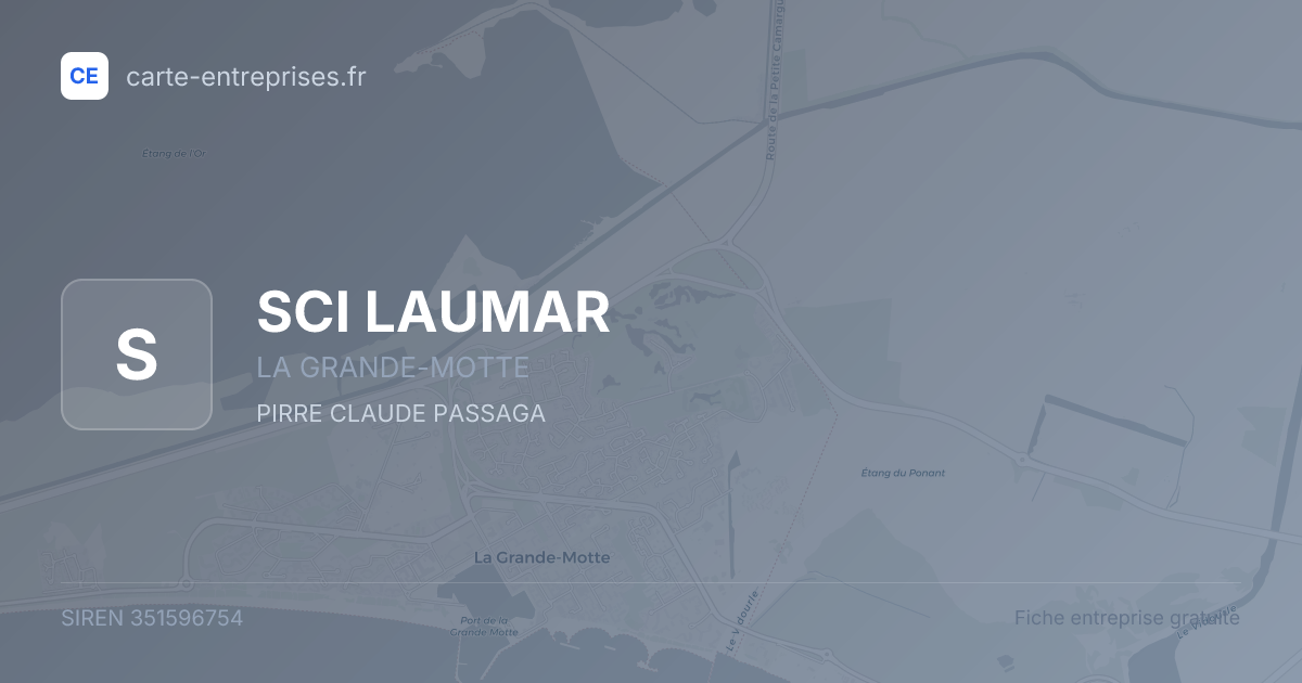 SCI LAUMAR — 351596754 — fiche entreprise