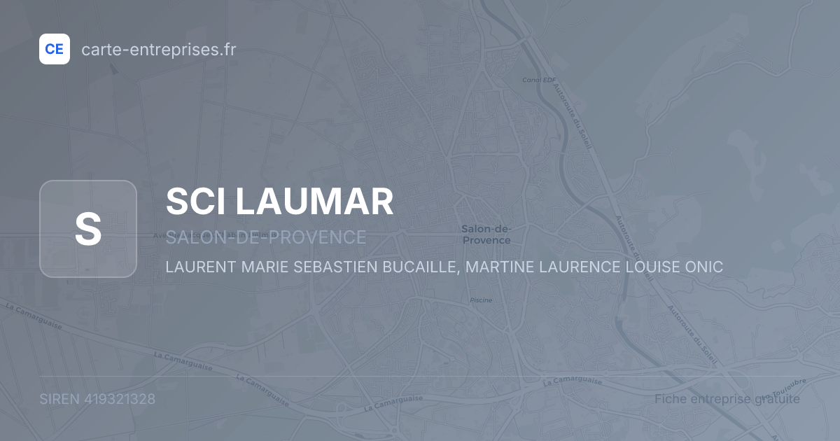 SCI LAUMAR — 419321328 — fiche entreprise