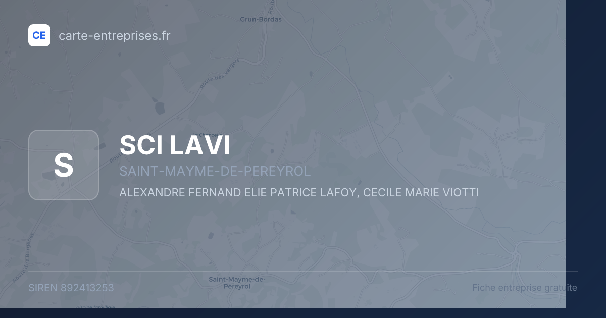 SCI LAVI — 892413253 — fiche entreprise