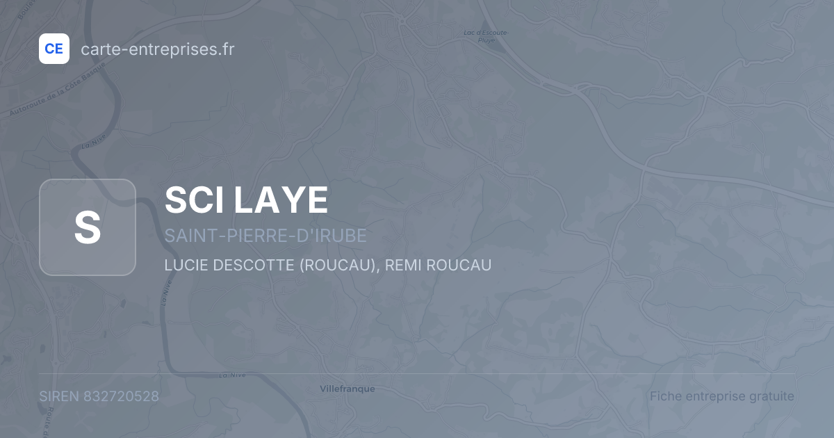 SCI LAYE — 832720528 — fiche entreprise
