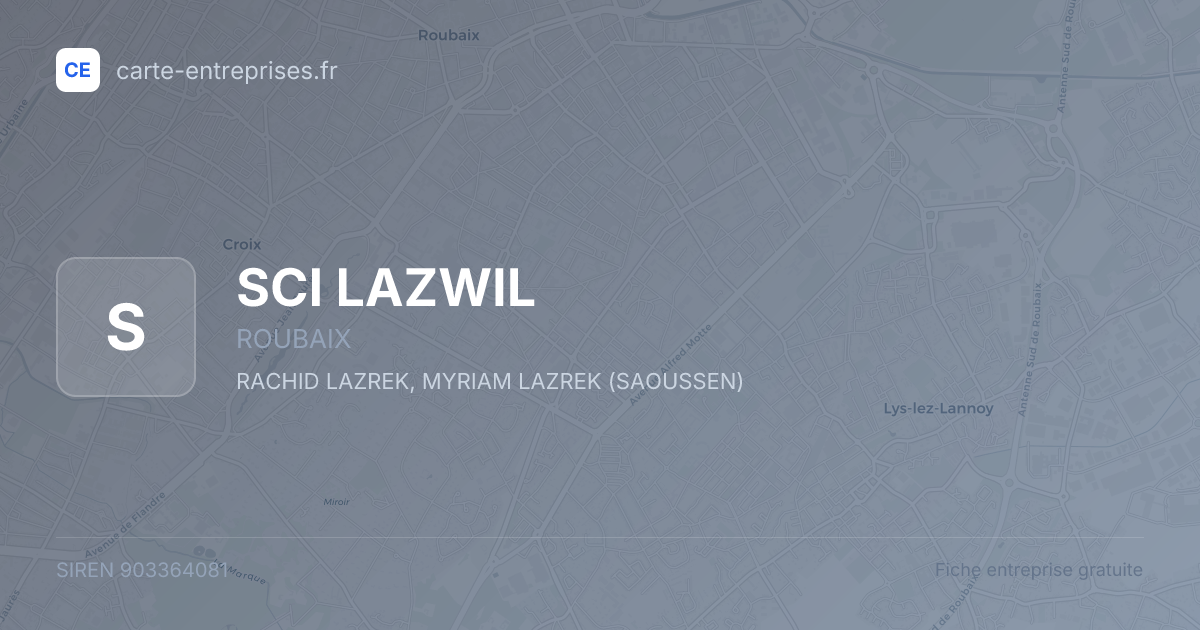 SCI LAZWIL — 903364081 — fiche entreprise