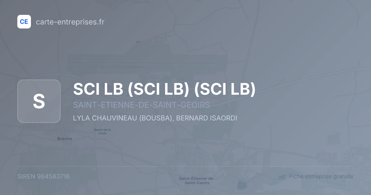 SCI LB (SCI LB) (SCI LB) — 984583716 — fiche entreprise