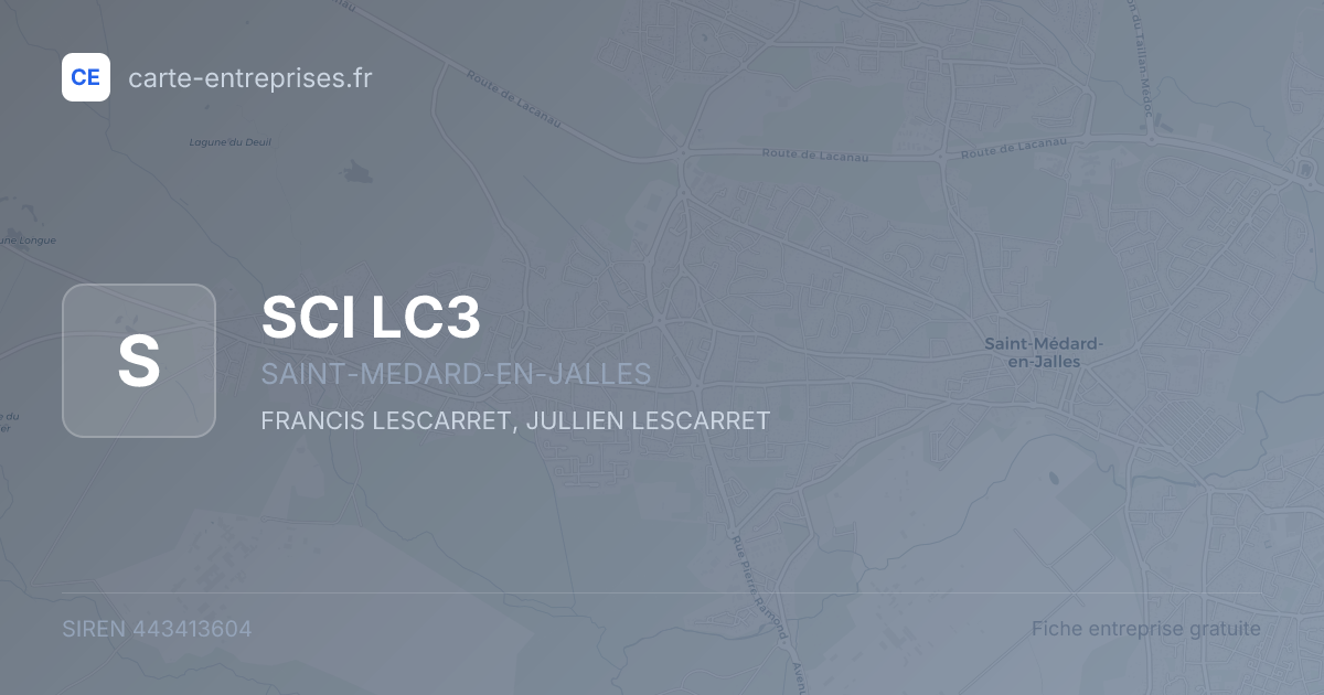 SCI LC3 — 443413604 — fiche entreprise