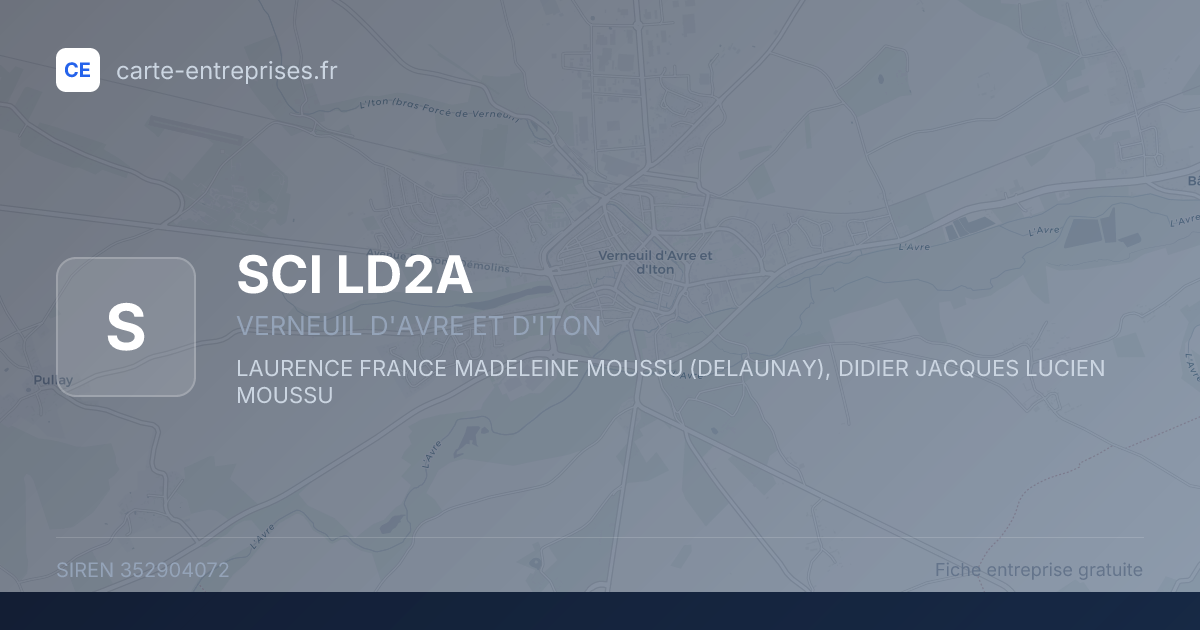 SCI LD2A — 352904072 — fiche entreprise