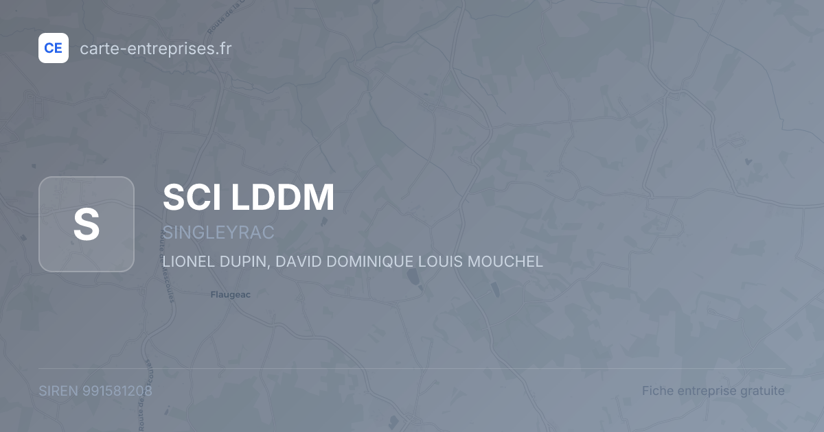 SCI LDDM — 991581208 — fiche entreprise