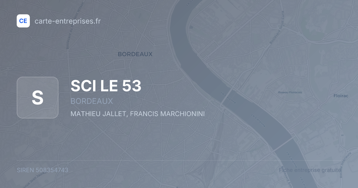 SCI LE 53 — 508354743 — fiche entreprise