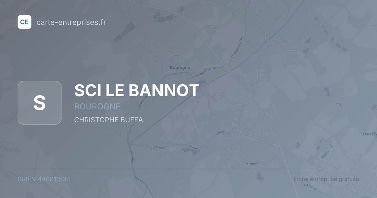 SCI LE BANNOT — 440011534 — fiche entreprise
