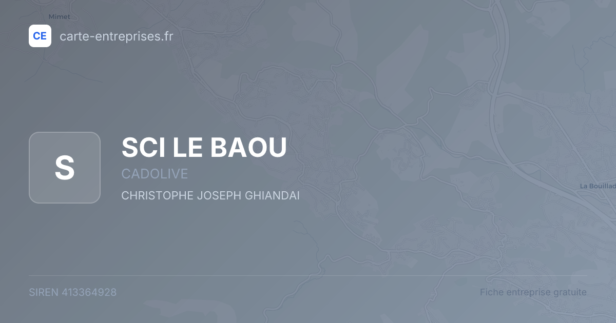SCI LE BAOU — 413364928 — fiche entreprise