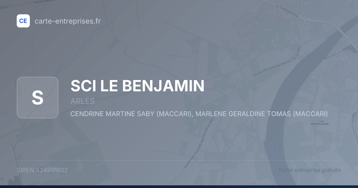 SCI LE BENJAMIN — 424991602 — fiche entreprise