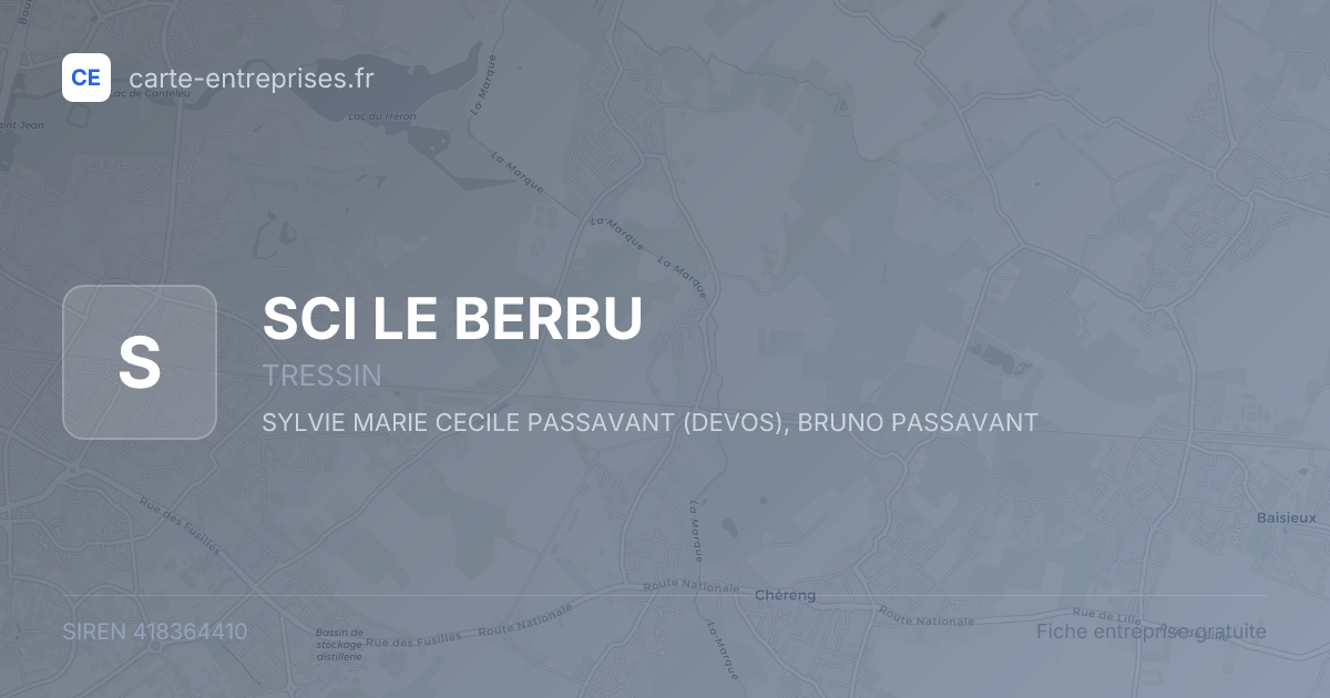 SCI LE BERBU — 418364410 — fiche entreprise