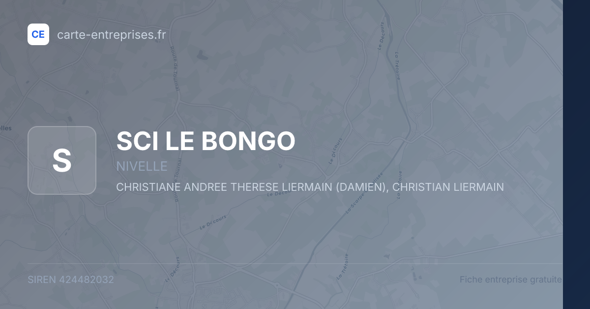 SCI LE BONGO — 424482032 — fiche entreprise
