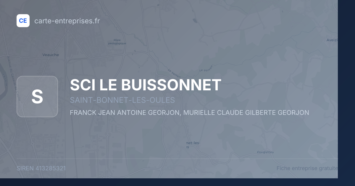 SCI LE BUISSONNET — 413285321 — fiche entreprise
