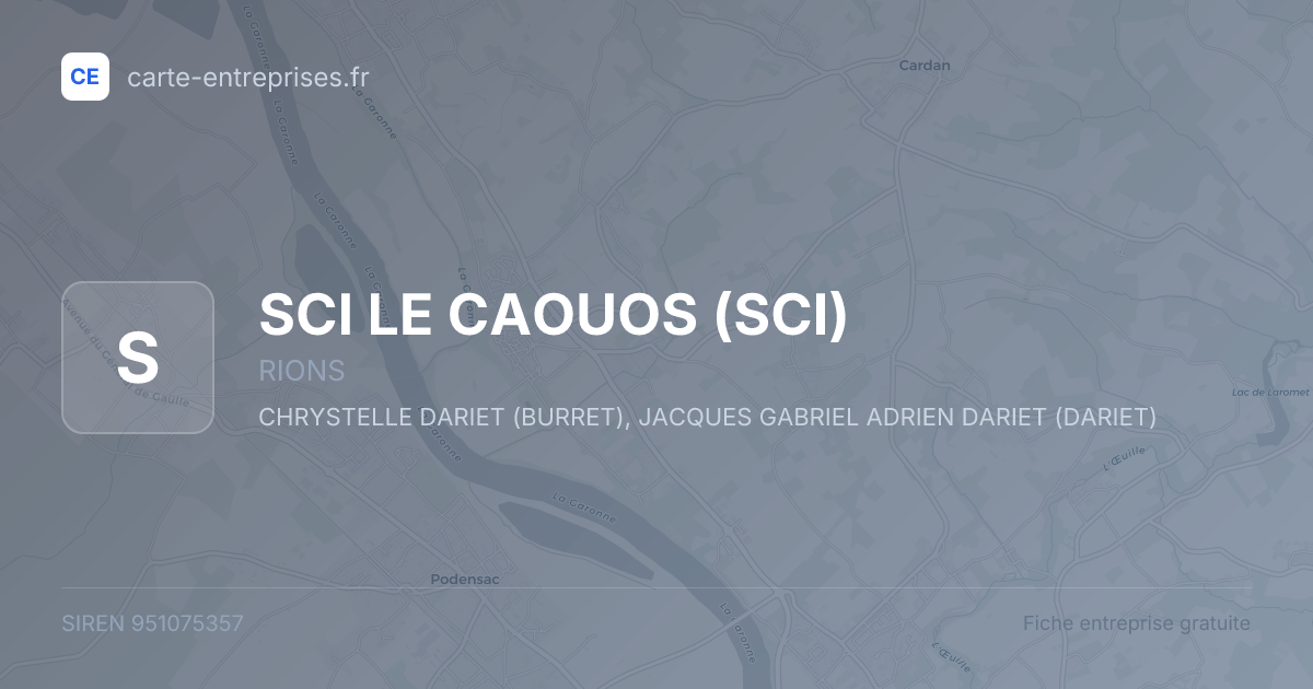 SCI LE CAOUOS (SCI) — 951075357 — fiche entreprise