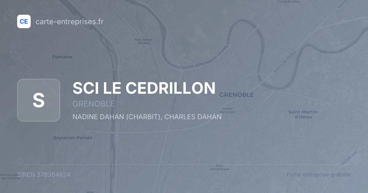 SCI LE CEDRILLON — 378364624 — fiche entreprise