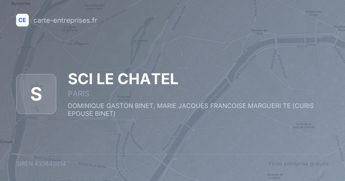 SCI LE CHATEL — 433840014 — fiche entreprise
