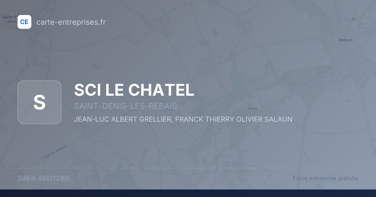 SCI LE CHATEL — 489213165 — fiche entreprise