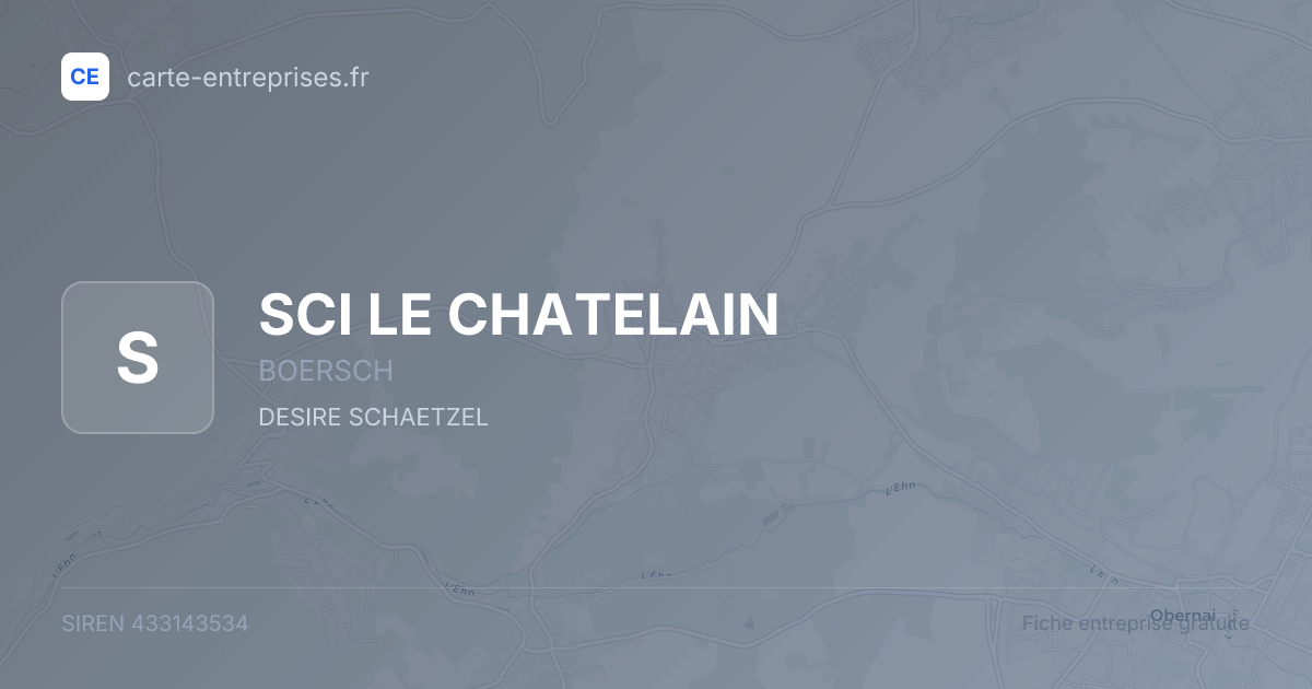 SCI LE CHATELAIN — 433143534 — fiche entreprise
