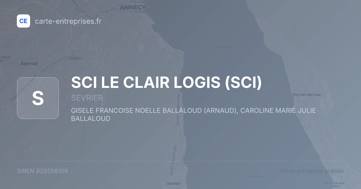 SCI LE CLAIR LOGIS (SCI) — 928556109 — fiche entreprise
