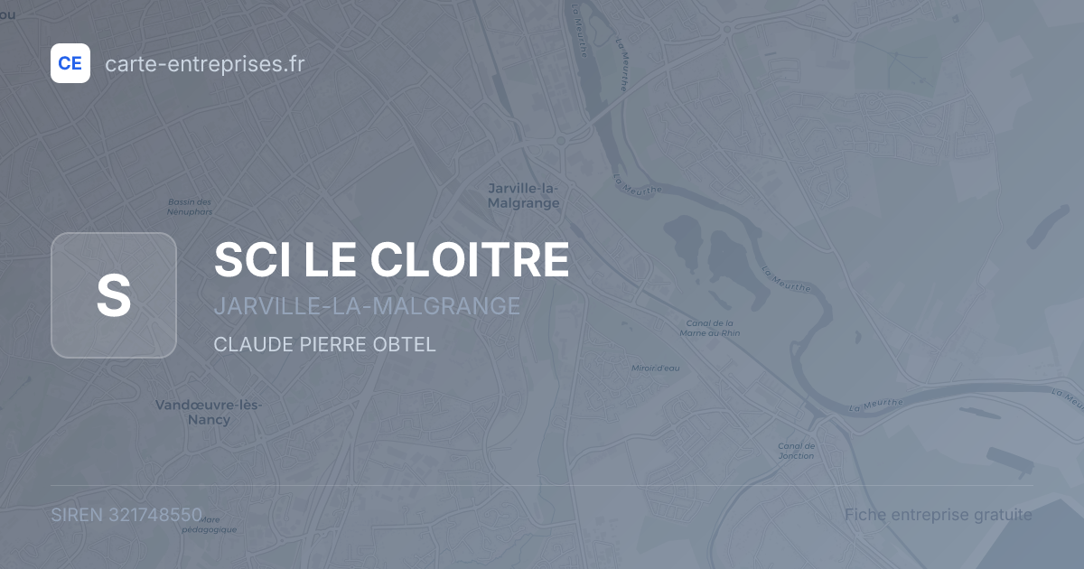 SCI LE CLOITRE — 321748550 — fiche entreprise