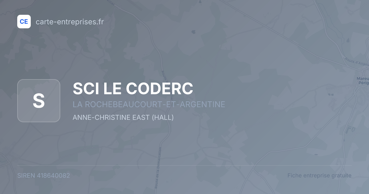 SCI LE CODERC — 418640082 — fiche entreprise
