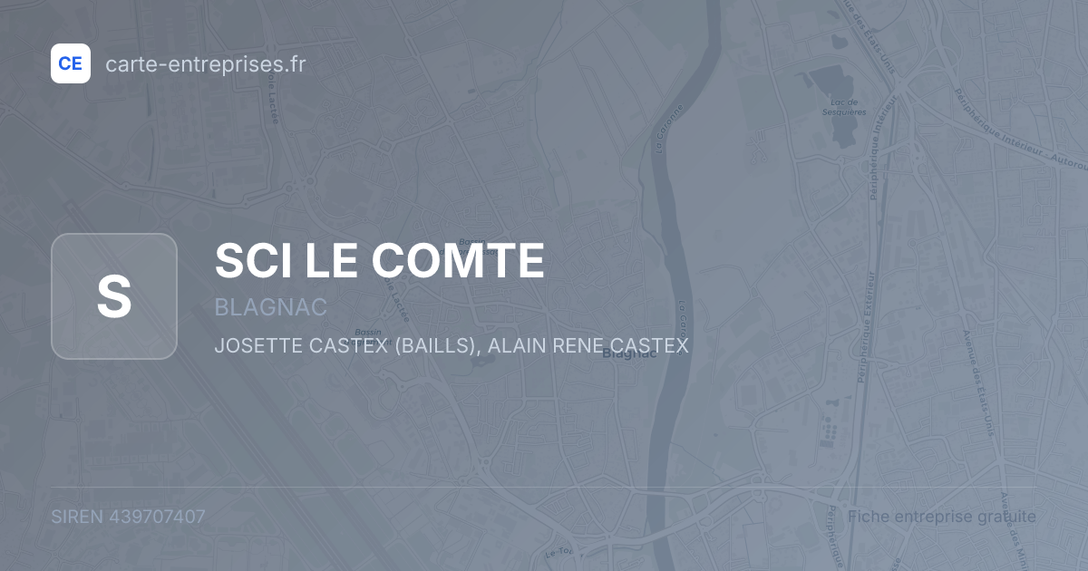 SCI LE COMTE — 439707407 — fiche entreprise