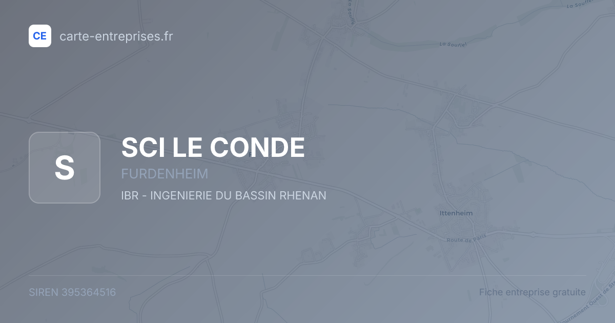 SCI LE CONDE — 395364516 — fiche entreprise