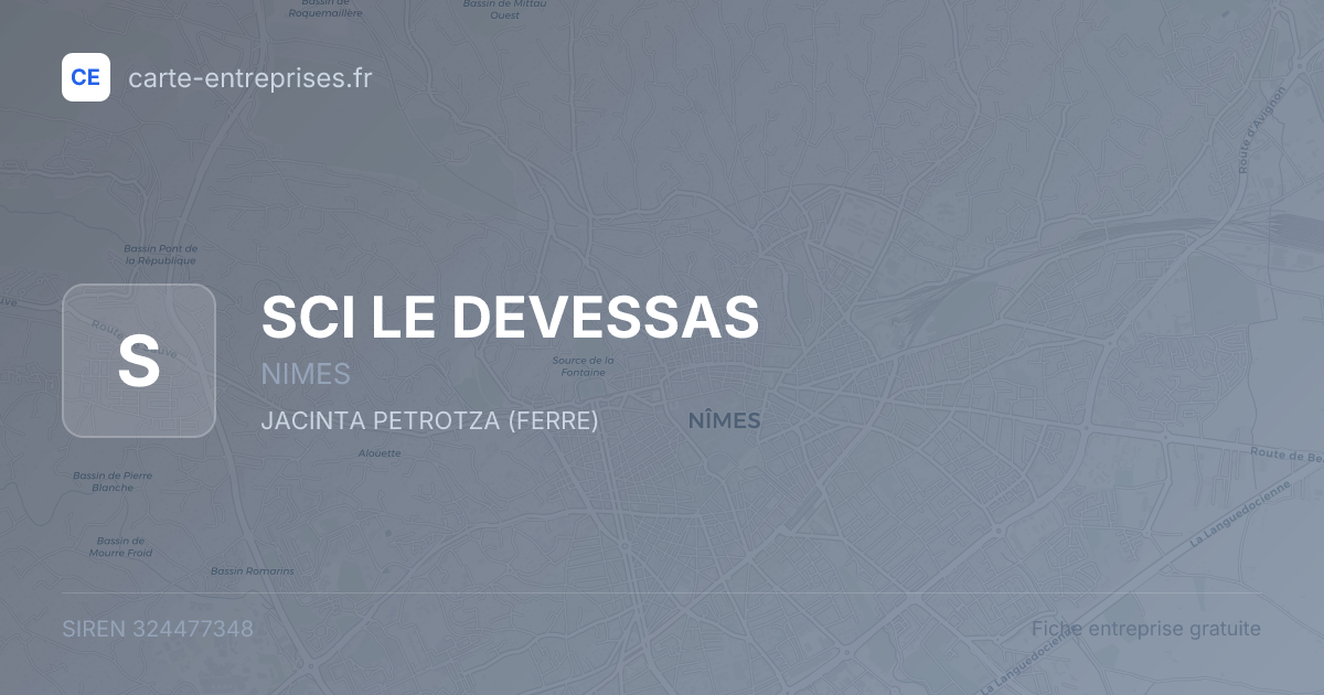 SCI LE DEVESSAS — 324477348 — fiche entreprise