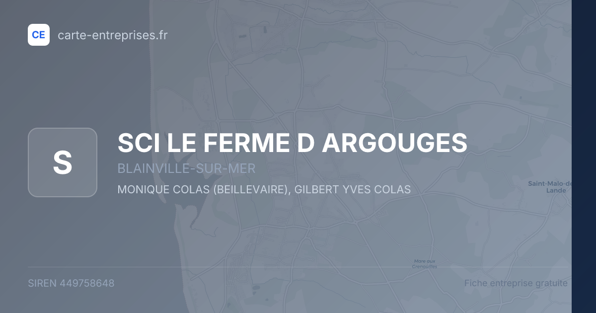 SCI LE FERME D ARGOUGES — 449758648 — fiche entreprise